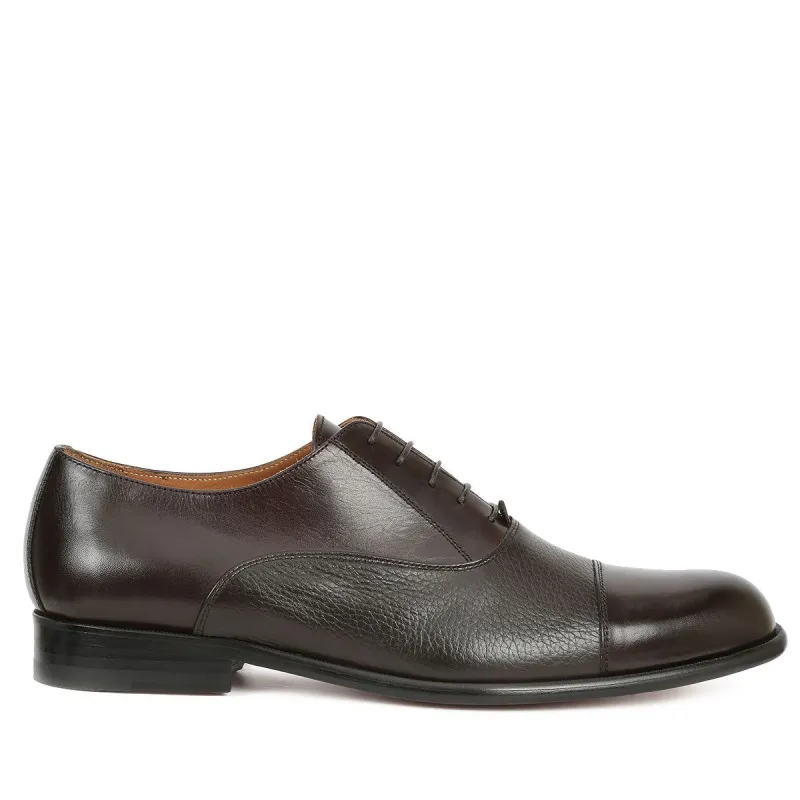 Gino Oxford Lace-up - Dark Brown Leather sold by Bruno Magli
