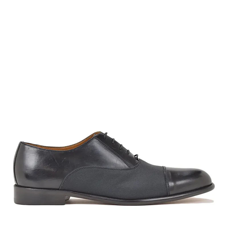 Gino Oxford Lace-up - Black Leather/Textile sold by Bruno Magli