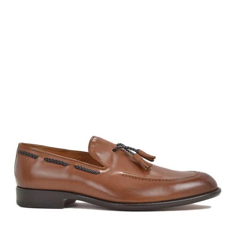 Fabio Tassel Loafer - Cognac Leather sold by Bruno Magli