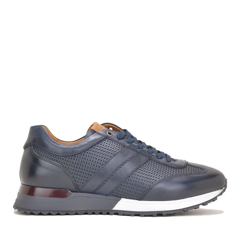 Ikaro Sneaker - Navy Leather sold by Bruno Magli