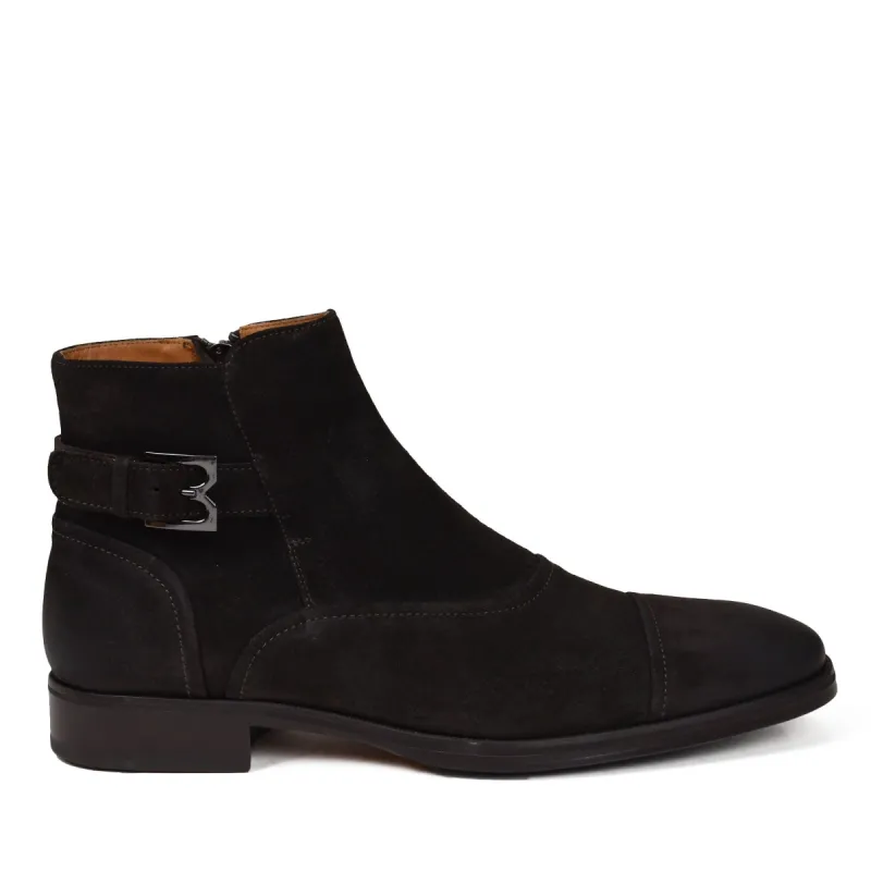 Arcadia Suede Boot - Dark Brown Suede sold by Bruno Magli