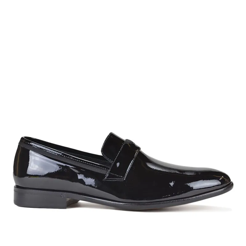 Collezione Carlos Patent Slip-on - Black Patent Leather sold by Bruno Magli