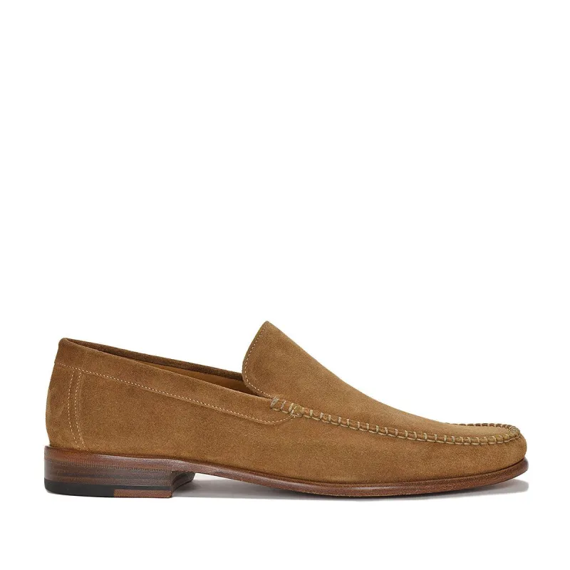 Boca Suede Loafer - Cognac Velour Suede sold by Bruno Magli