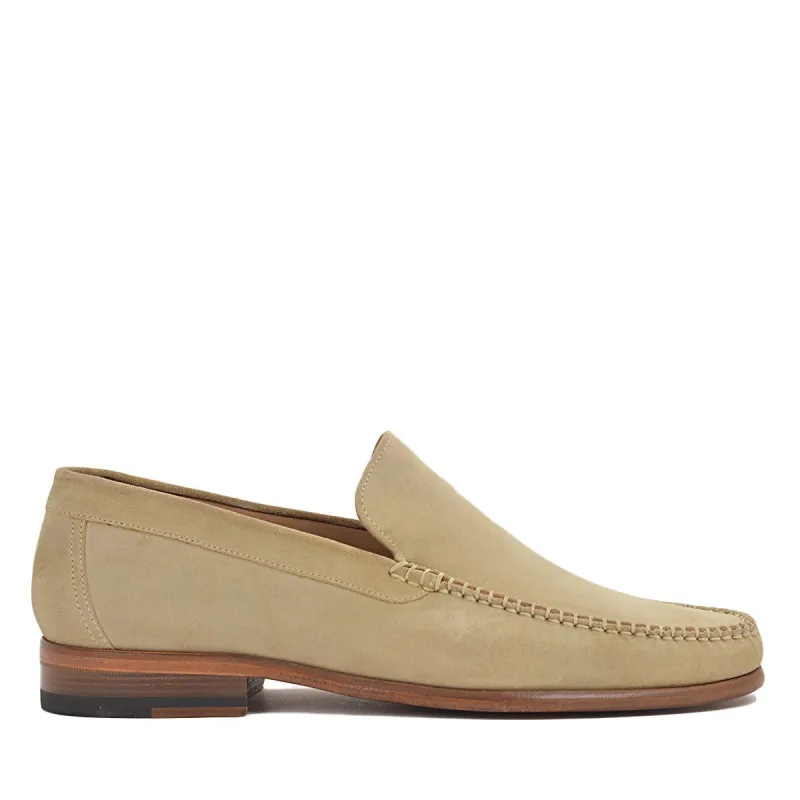 Boca Suede Loafer - Sand Suede sold by Bruno Magli
