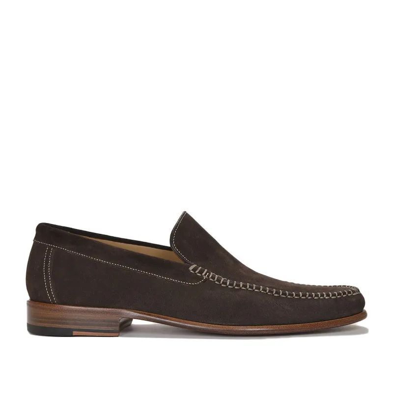 Boca Suede Loafer - Moka Velour Suede sold by Bruno Magli