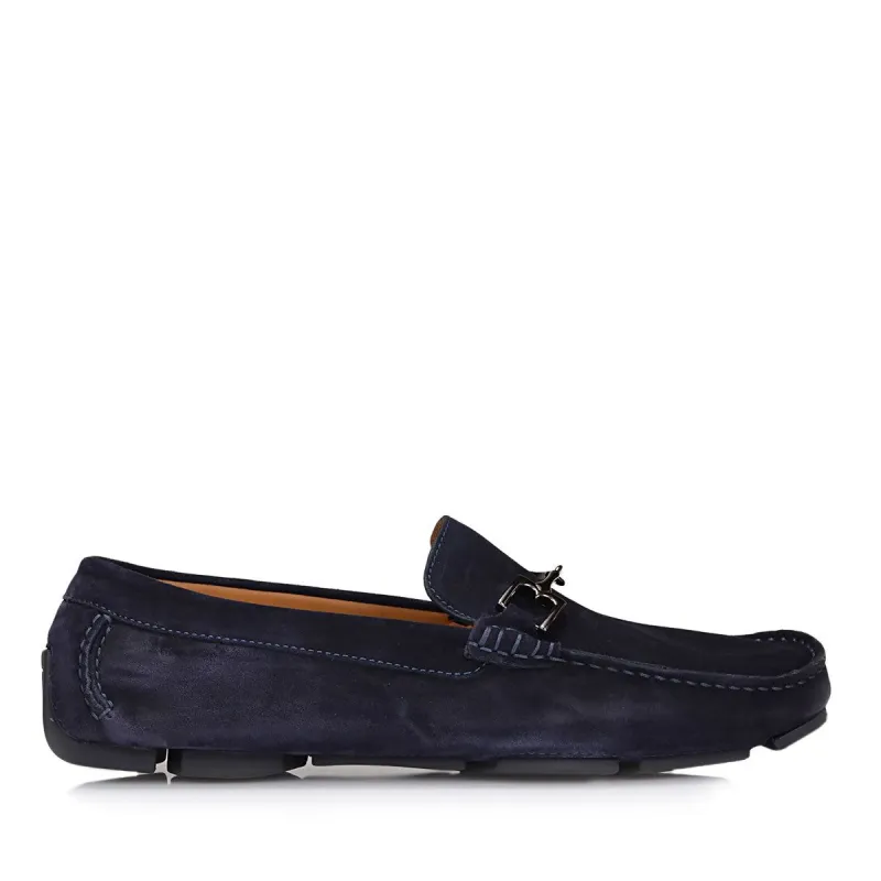 Monza Suede Driver - Navy Suede sold by Bruno Magli