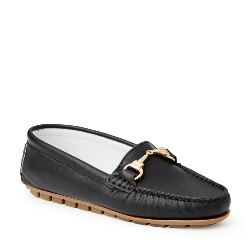 Emilia Driving mocc Loafer- Black Leather sold by Bruno Magli