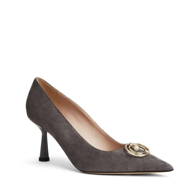 BABETTE CLASSIC SUEDE PUMP-GREY SUEDE sold by Bruno Magli