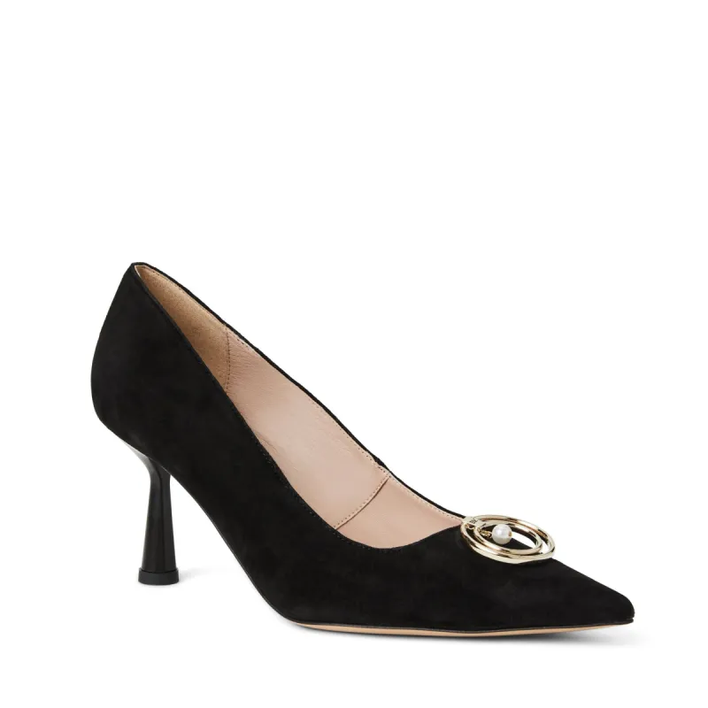 BABETTE CLASSIC SUEDE PUMP-BLACK SUEDE sold by Bruno Magli