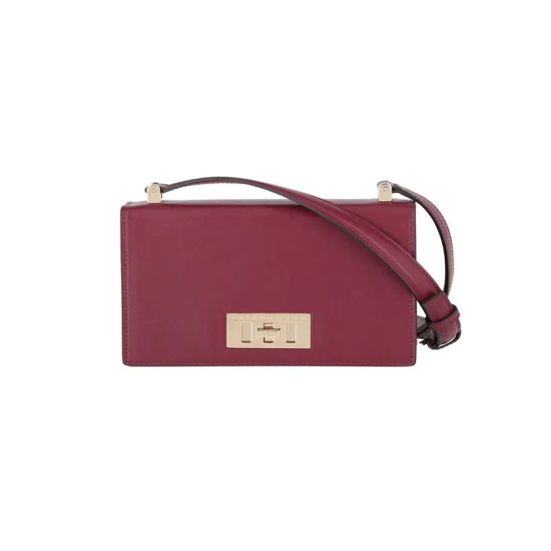 1936 Smooth Leather Crossbody Bag - Berry sold by Bruno Magli
