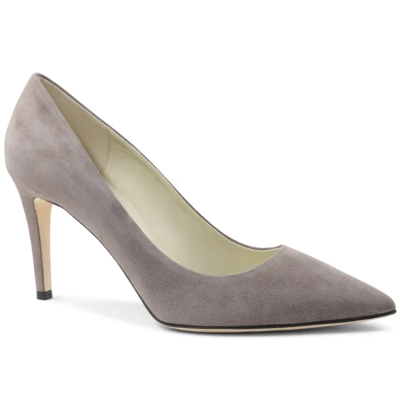 Telma Suede Pointed Toe Heel - Mink sold by Bruno Magli