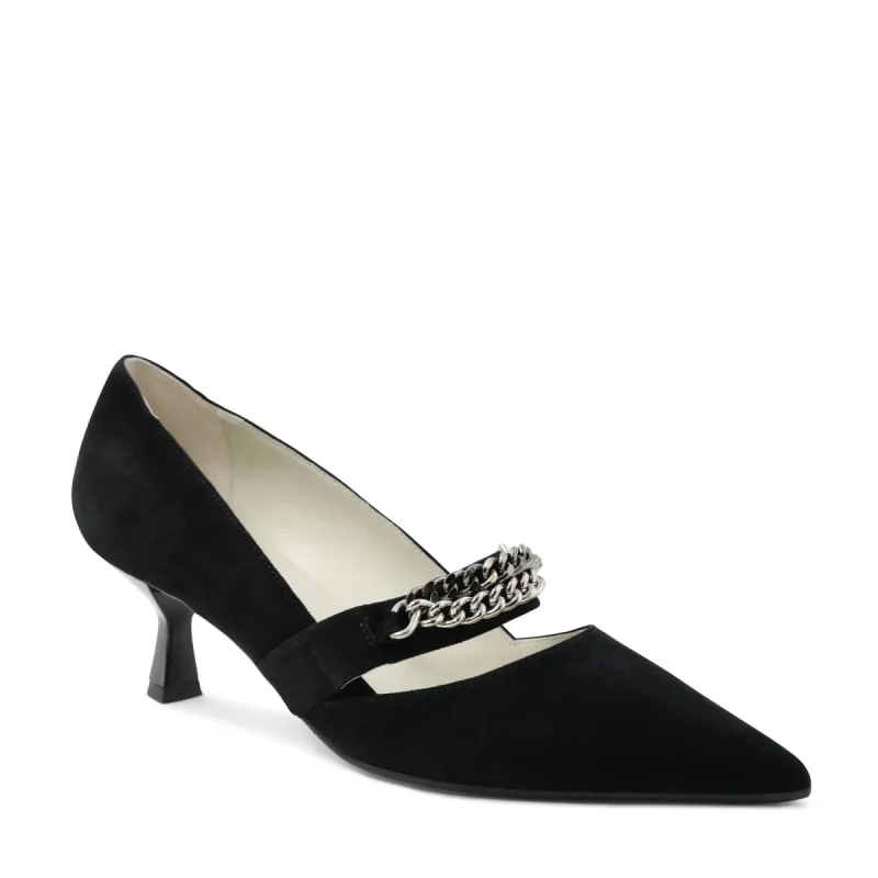 Carmen Elegant Suede Pump - Black sold by Bruno Magli