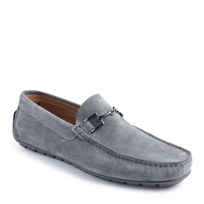 Xander Casual Driving Moccasin - Dark Grey Suede sold by Bruno Magli