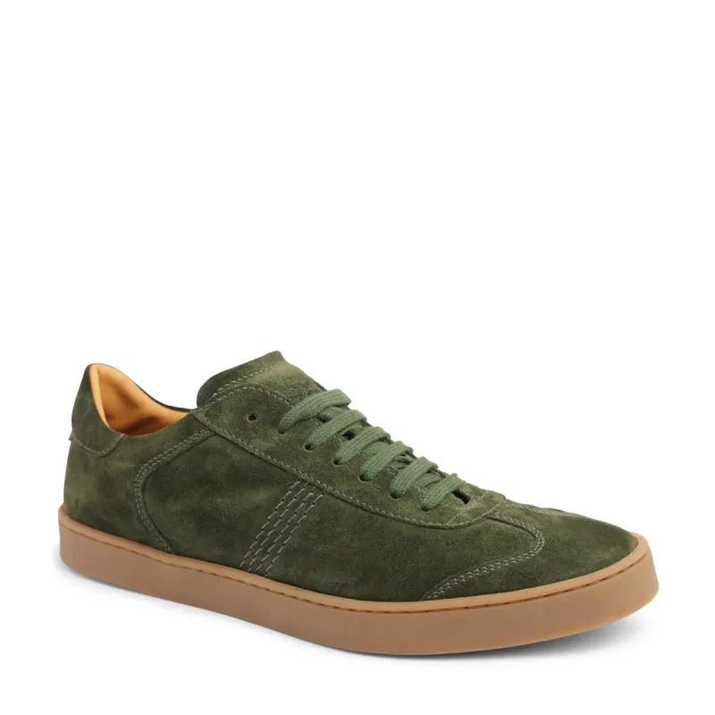 Bono Suede Lace-Up Sneaker - Pine sold by Bruno Magli