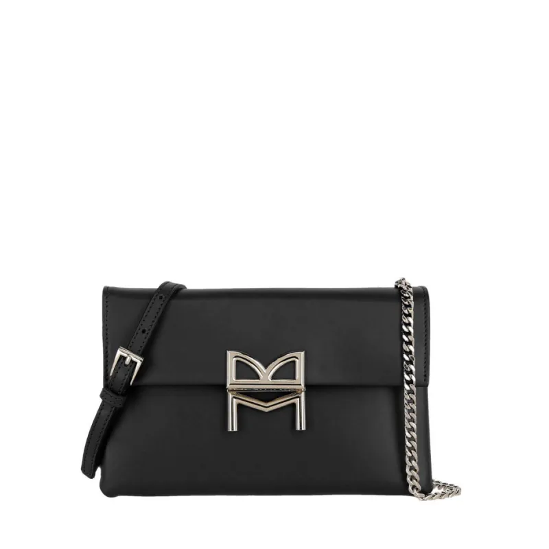 Micro Smooth Leather Crossbody Bag - Black sold by Bruno Magli