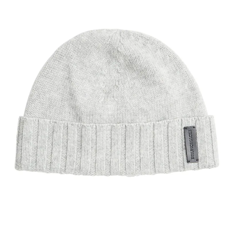 Men's Cashmere Rib Cuff Hat - Grey sold by Bruno Magli