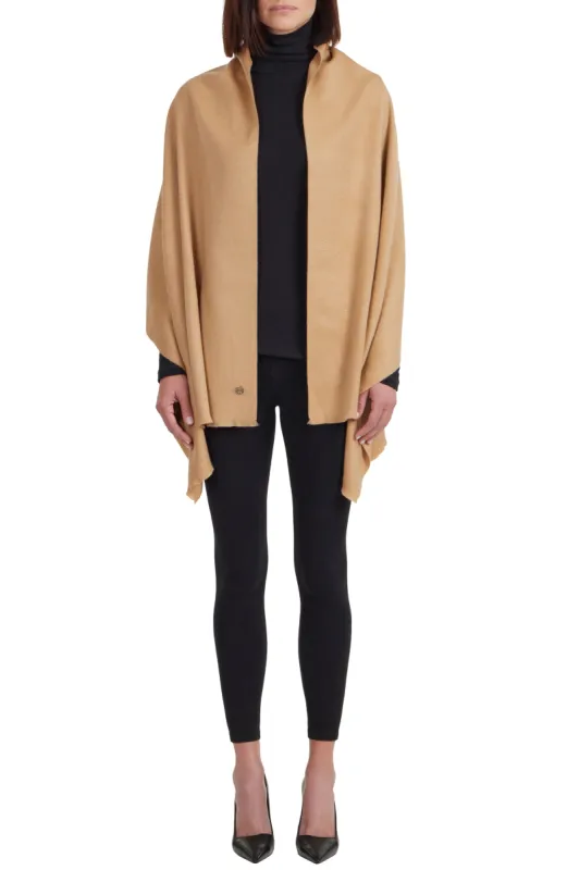 M by Bruno Women's Cashmere woven Wrap Camel sold by Bruno Magli