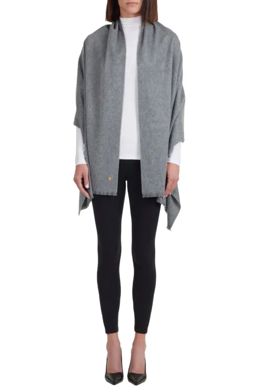 M by Bruno Women's Cashmere woven Wrap Grey sold by Bruno Magli