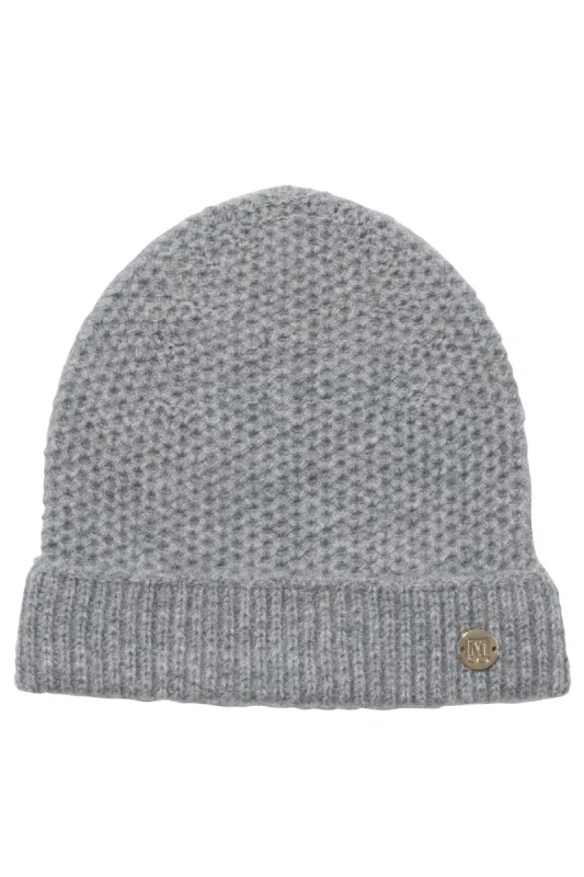 M by Bruno Women's Honeycomb knit hat grey sold by Bruno Magli
