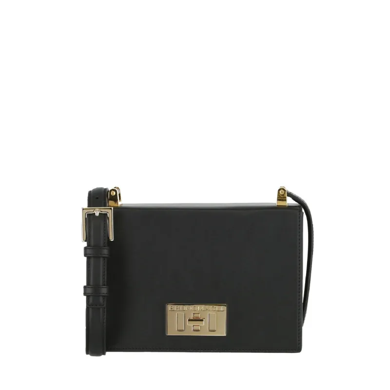 1936 Smooth Leather Crossbody Bag - Black sold by Bruno Magli