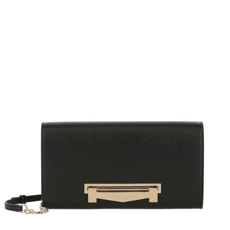 Block M Caviar-Textured Convertible Clutch - Black sold by Bruno Magli