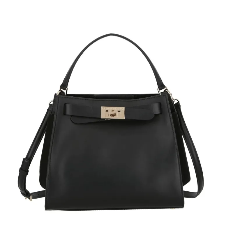 1936 Smooth Leather Single-Handle Satchel - Black sold by Bruno Magli