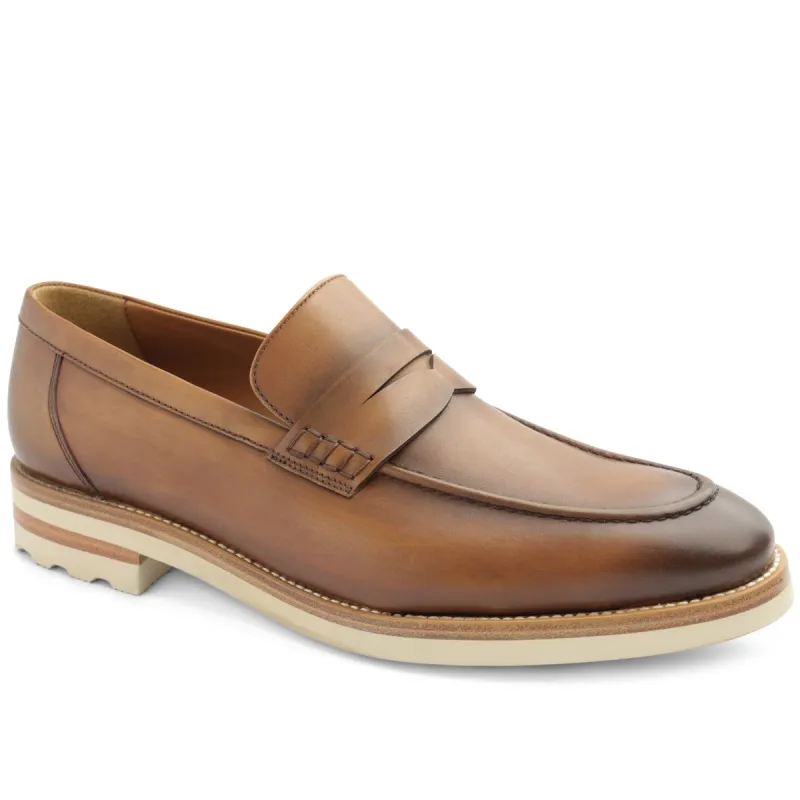 Varrone Classic Leather Penny Loafer - Cognac sold by Bruno Magli