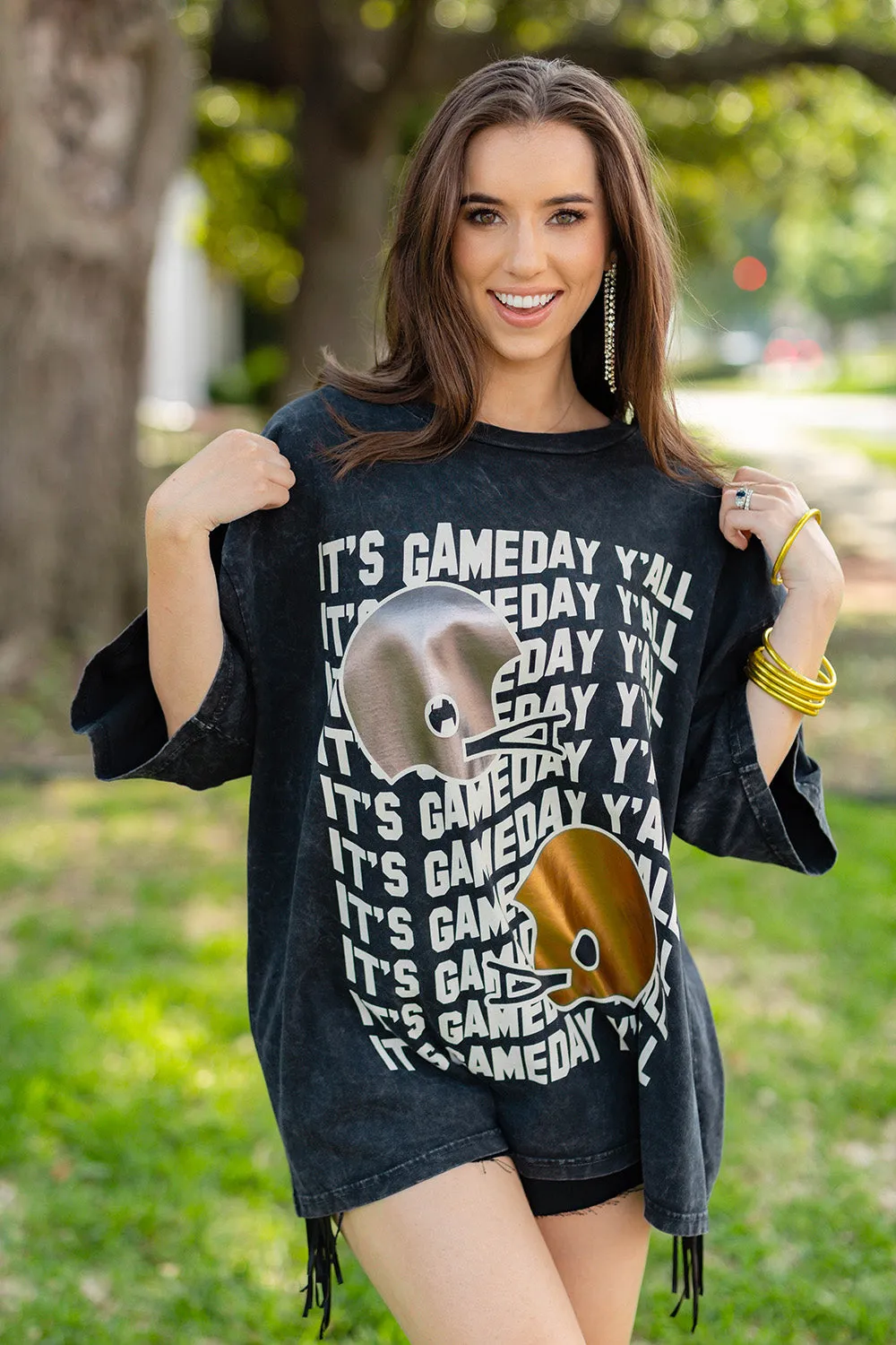 Travis Oversized Graphic Tee - Gameday Helmets sold by Buddy Love product image thumbnail 3