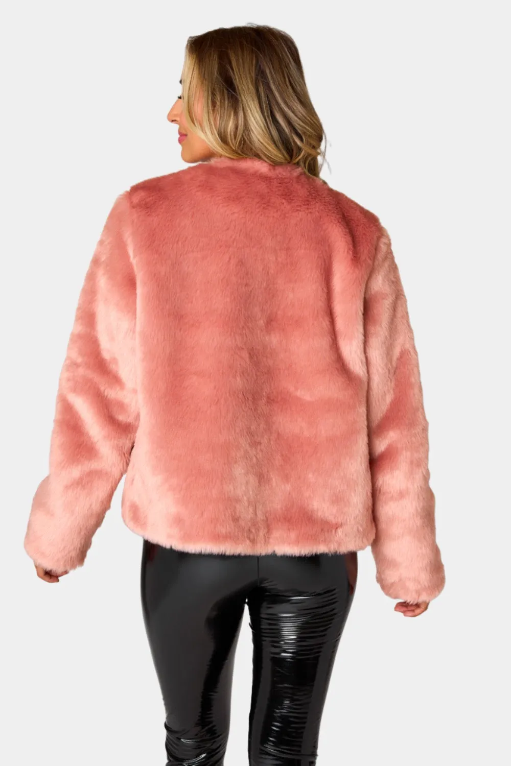 Baddie Faux Fur Jacket - Champagne sold by Buddy Love product image thumbnail 5