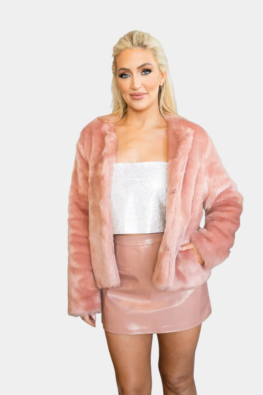 Baddie Faux Fur Jacket - Champagne sold by Buddy Love product image thumbnail 3