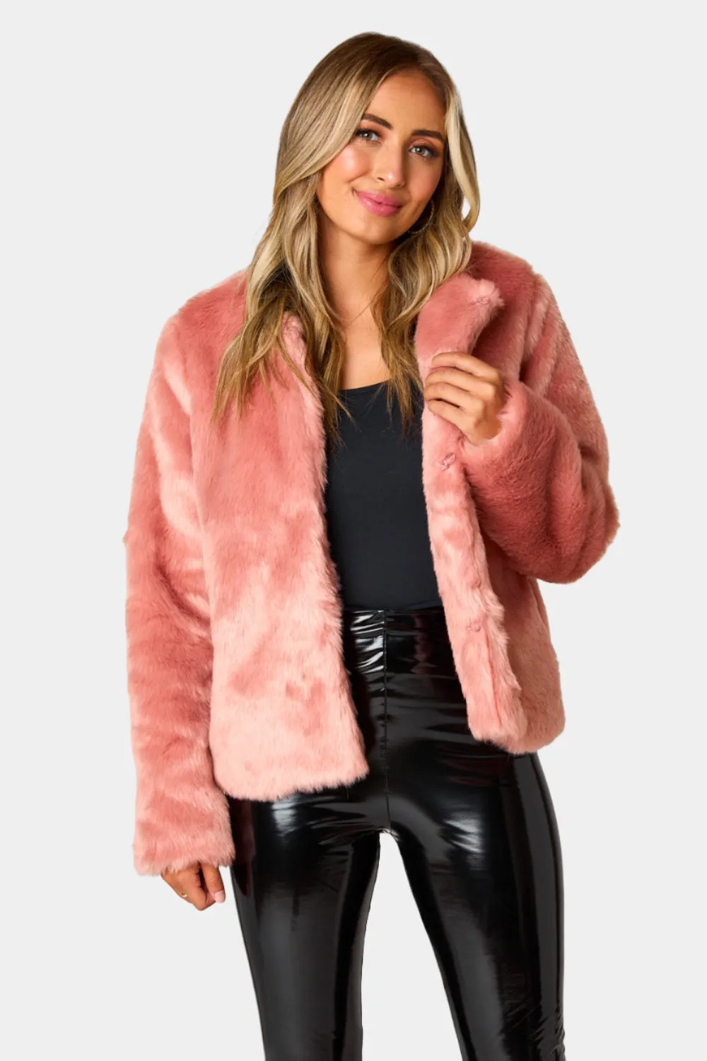 Baddie Faux Fur Jacket - Champagne sold by Buddy Love product image thumbnail 4