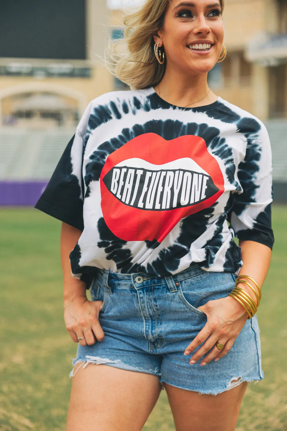 BuddyLove Zoo Oversized Graphic Tie-Dye Tee - Beat Everyone sold by Buddy Love product image thumbnail 4
