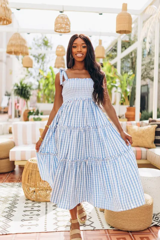 BuddyLove Merrick Tie-Shoulder Maxi Dress - Blue sold by Buddy Love