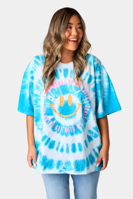 Cloud Oversized Tie-Dye Tee - If You Wanna Be My Lover sold by Buddy Love
