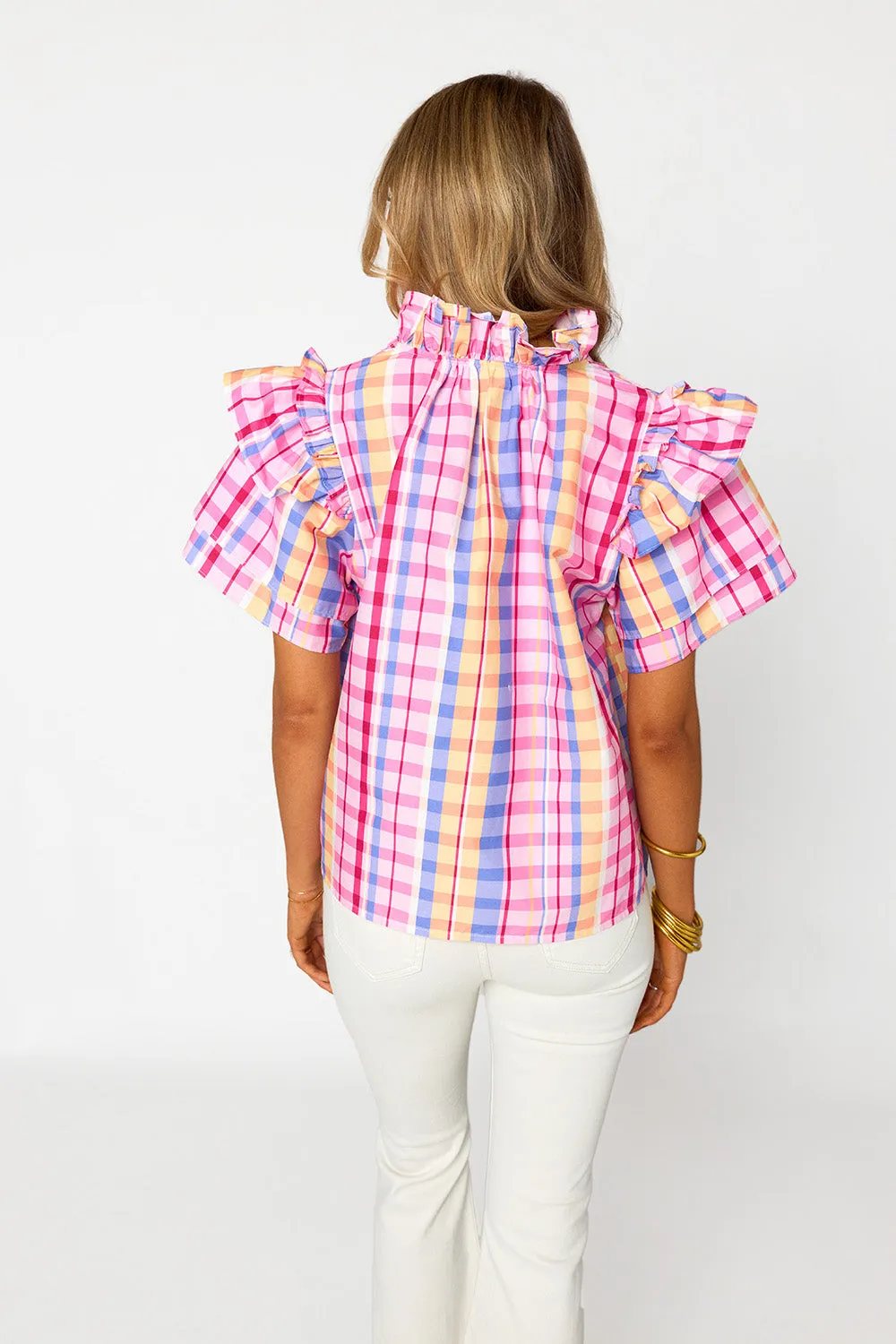 Shauna Ruffle Shoulder Top - Gelato sold by Buddy Love product image thumbnail 3