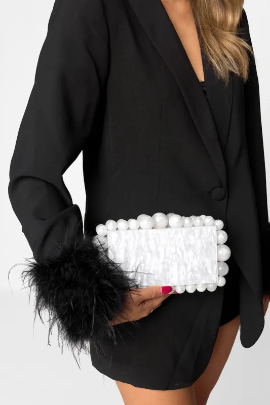 Daphne Clutch - White sold by Buddy Love