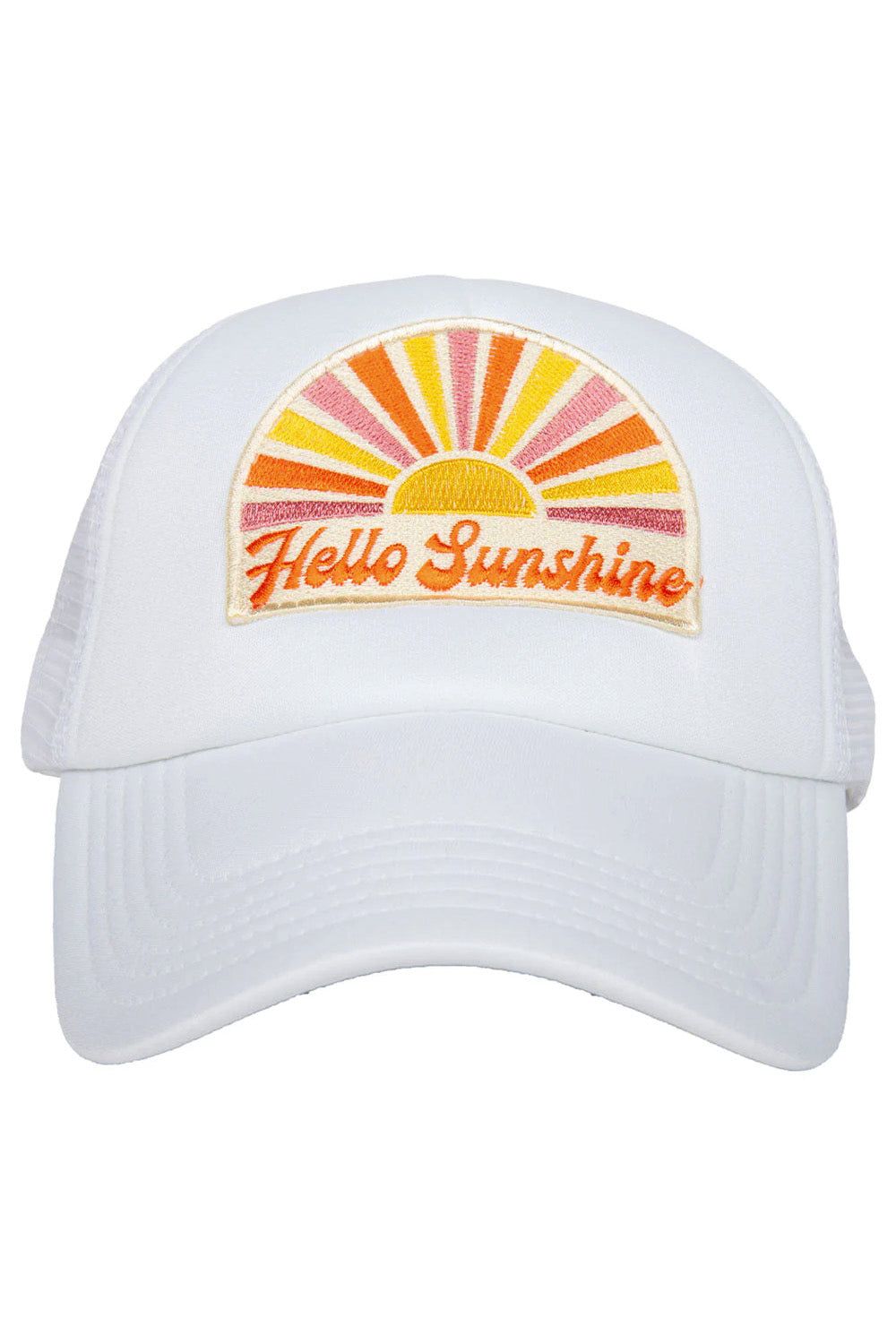 Hello Sunshine Trucker Hat - White sold by Buddy Love