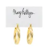 Gold Twisted Hoops sold by Buddy Love