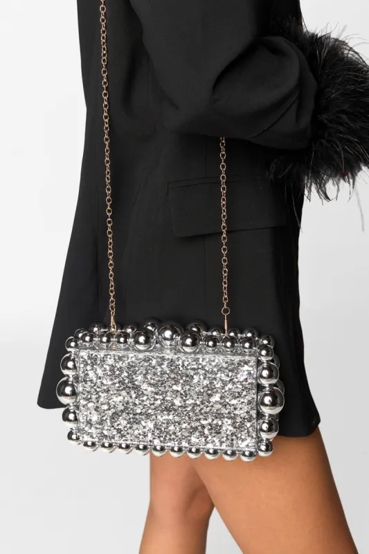 Daphne Clutch - Silver sold by Buddy Love