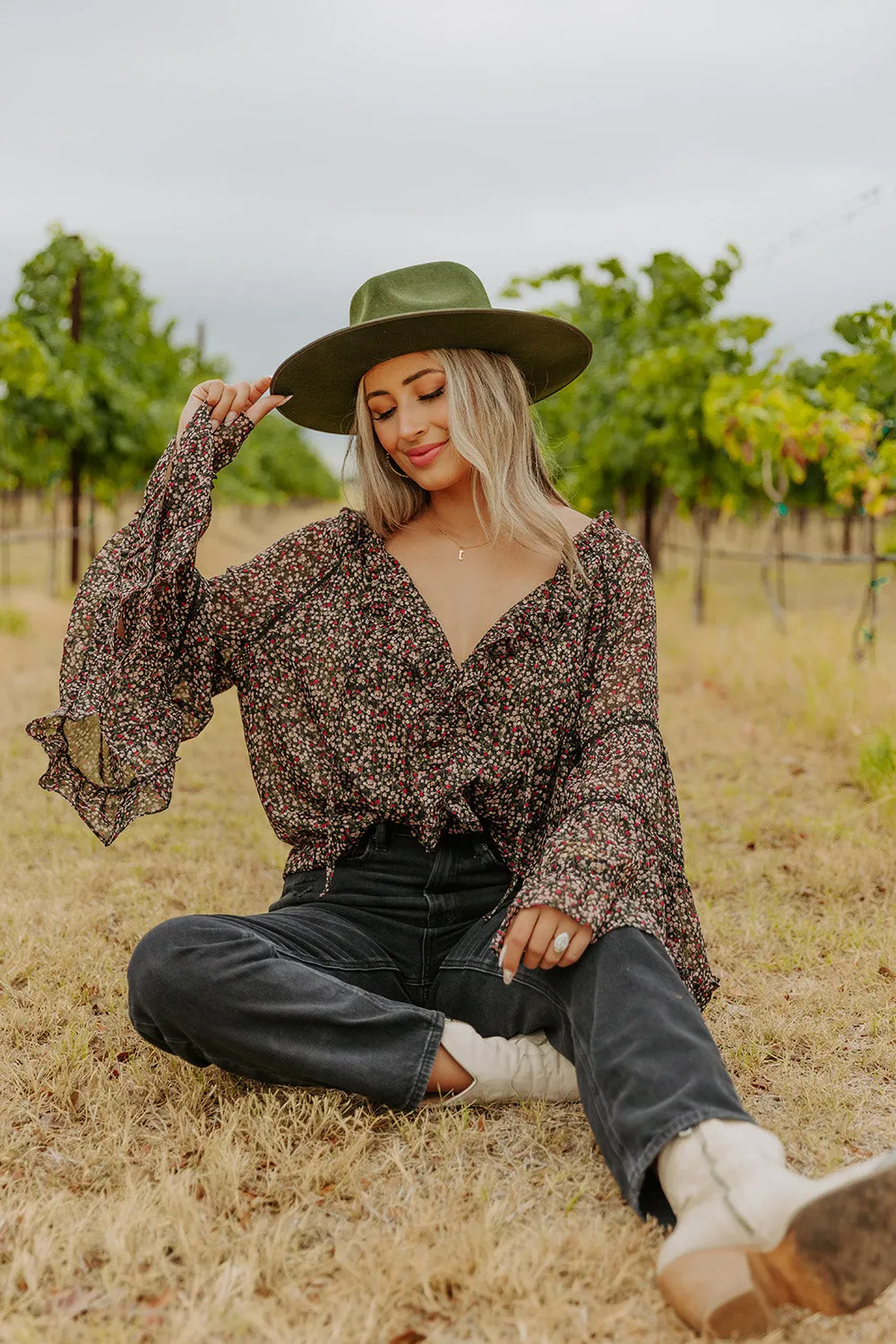 Mason Long Sleeve Ruffle Blouse - Te Amo sold by Buddy Love product image thumbnail 4