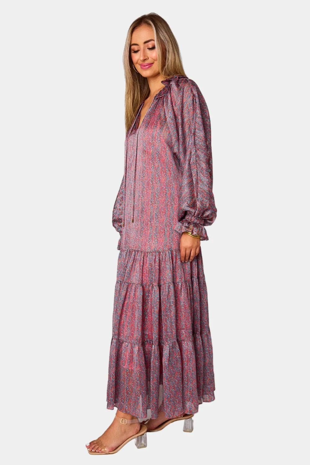 Greta Long Sleeve Maxi Dress - Forget Me Not sold by Buddy Love product image thumbnail 3
