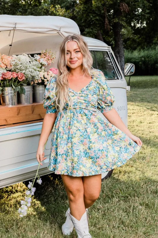 BuddyLove Poppy Puff Sleeve Mini Dress - Thicket sold by Buddy Love