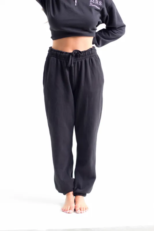 Matching Set Black Sweatpants (pairs with personalized sweatshirts) sold by Buddy Love
