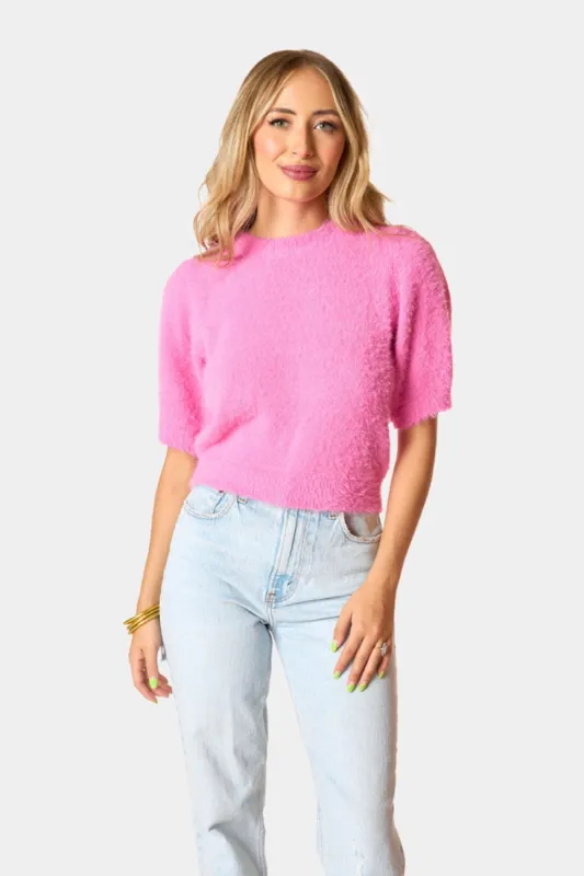 Macy Crop Sweater - Pepto sold by Buddy Love