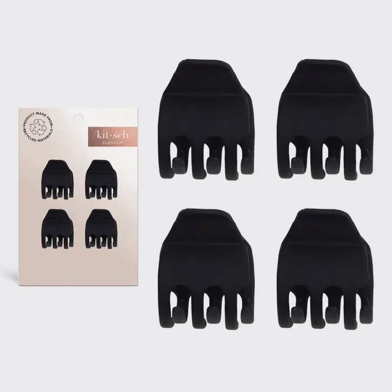 Eco-Friendly Mini Claw Clips 4pc set - Black sold by Buddy Love
