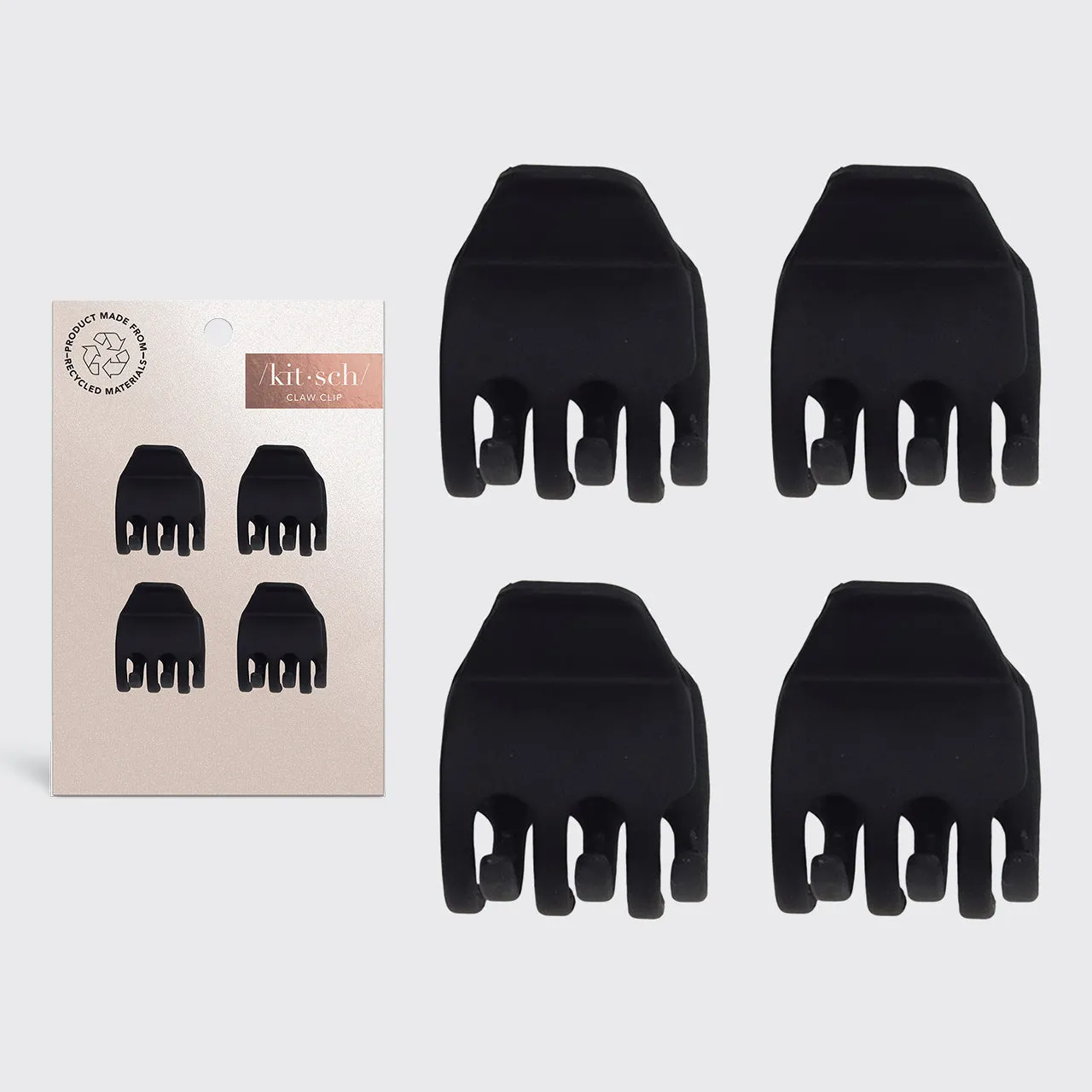 Eco-Friendly Mini Claw Clips 4pc set - Black sold by Buddy Love