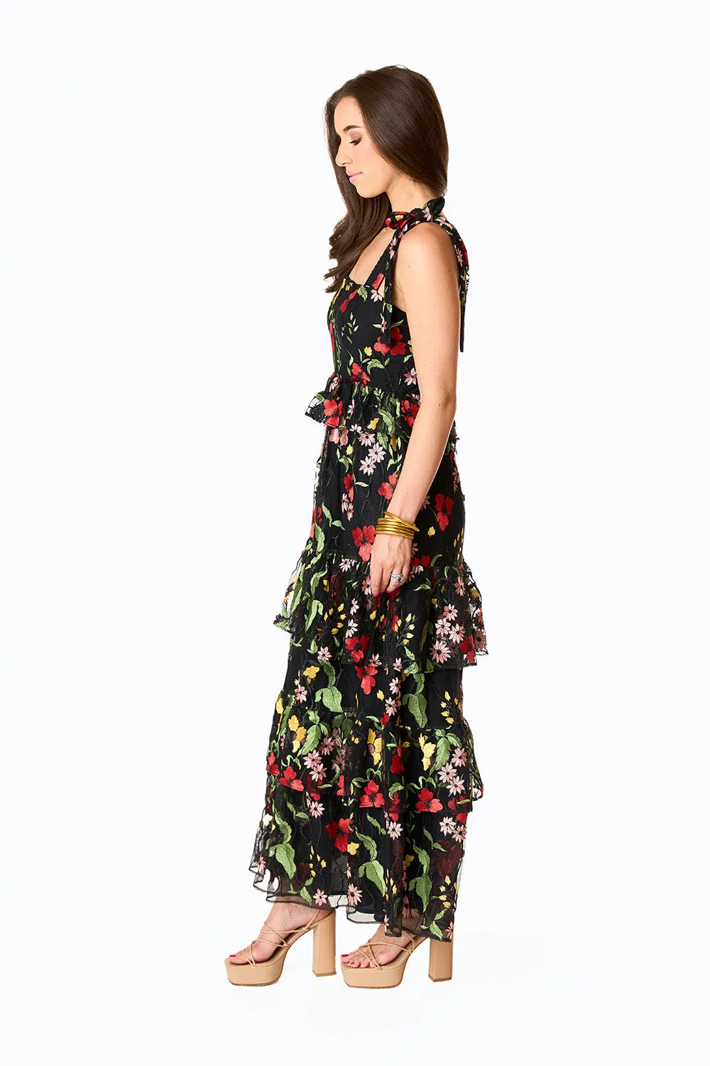 Edie Tie-Shoulder Maxi Dress - Lost In It sold by Buddy Love product image thumbnail 3
