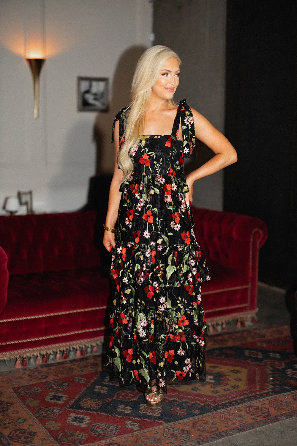 Edie Tie-Shoulder Maxi Dress - Lost In It sold by Buddy Love product image thumbnail 2