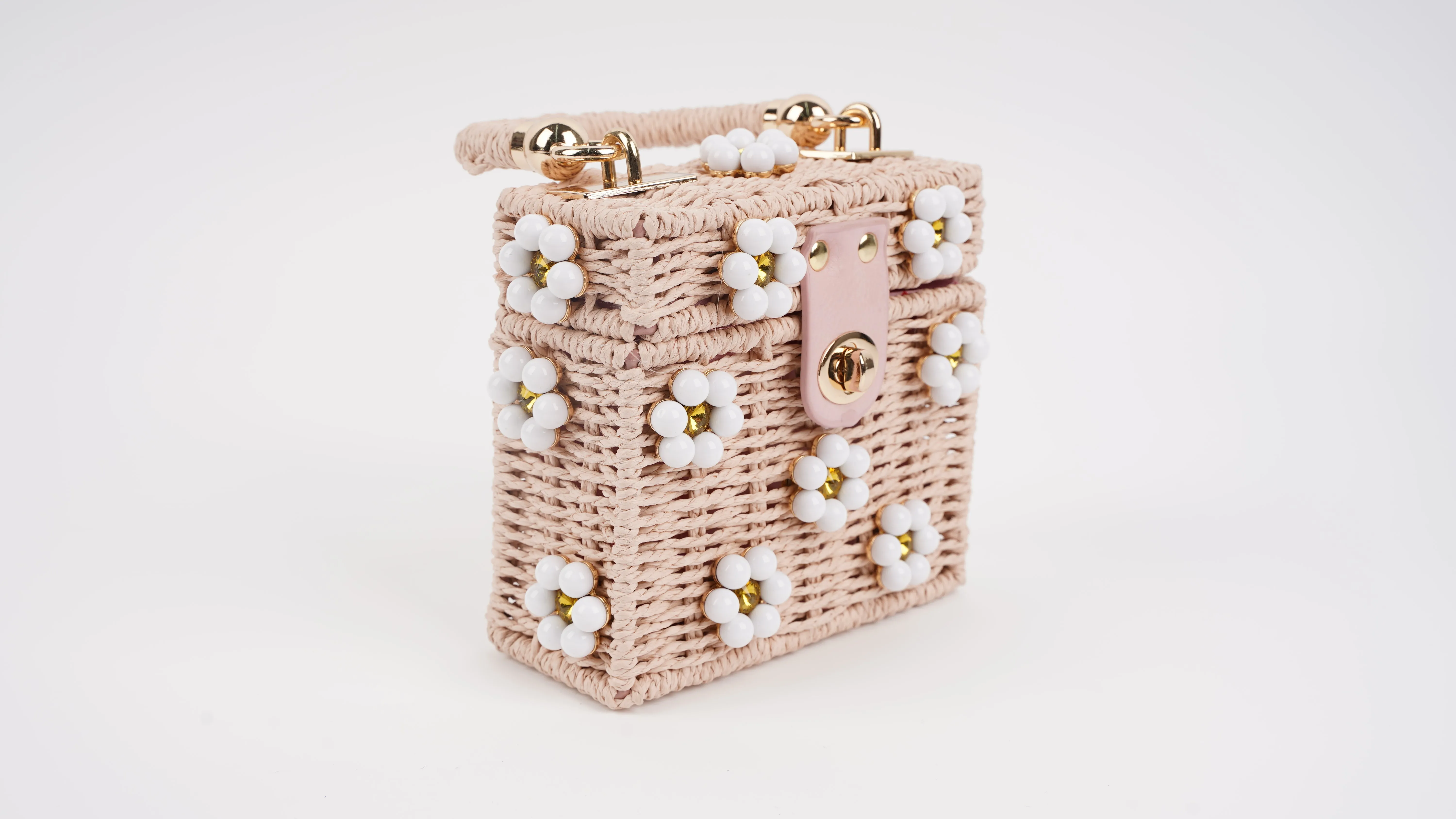 Mini Daisy Bag - Light Pink + White sold by Buddy Love product image thumbnail 3