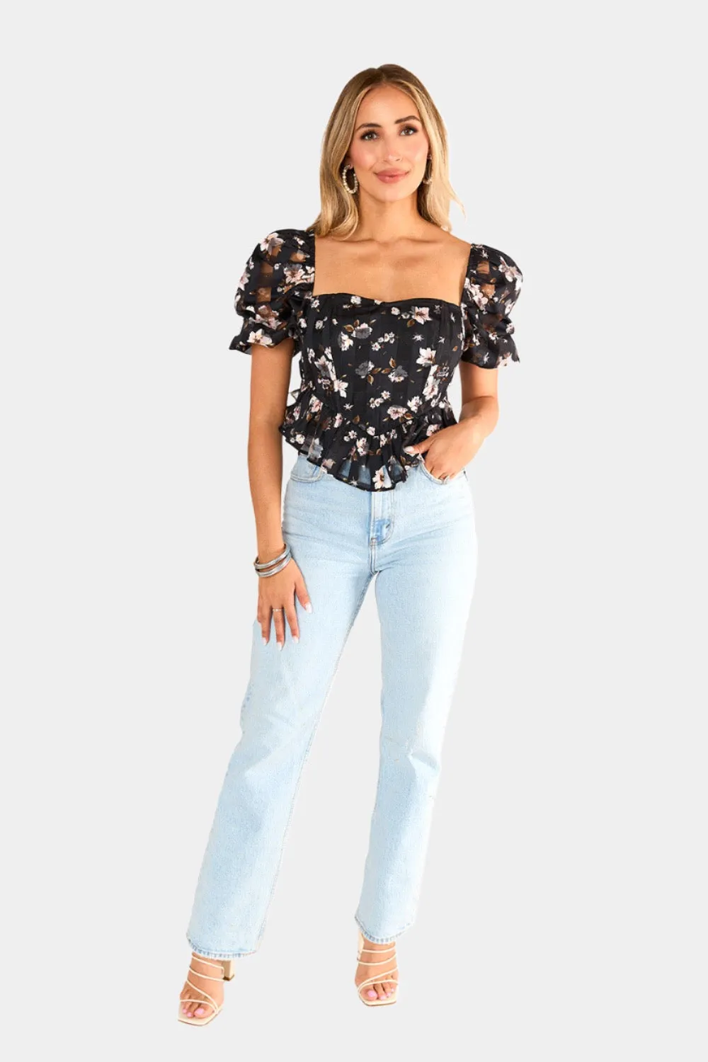 Chloe Bustier Top - Flower Basket sold by Buddy Love product image thumbnail 3